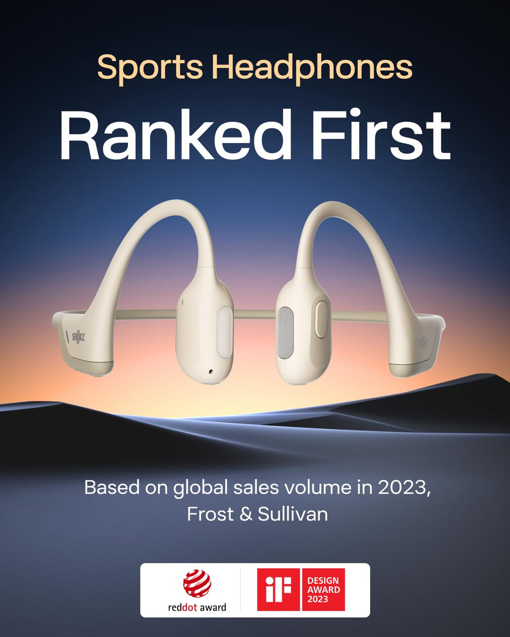 SHOKZ OpenRun Pro - Open-Ear Bluetooth Bone Conduction Sport Headphones - Sweat Resistant Wireless Earphones for Workouts and Running with Premium Deep Base - Built-in Mic, with Hair Band