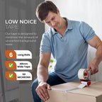 3 Rolls Clear Parcel Tape, 48mm X 66m, Strong Heavy Duty & Low Noise Packing Tape for Packing Boxes, Moving Boxes, and Secure Packaging