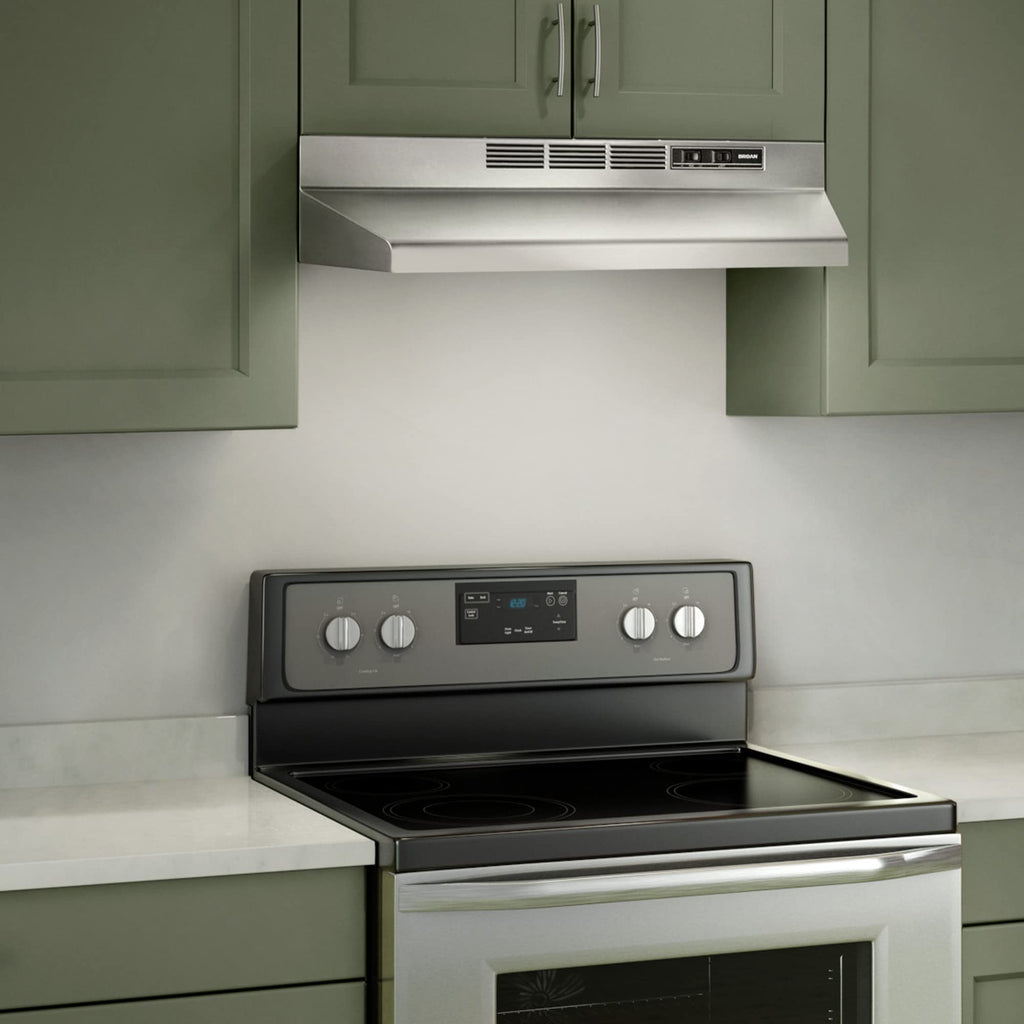 Broan-NuTone 413604 Non-Ducted Ductless Range Hood Insert with Light, Exhaust Fan for Under Cabinet, 36-Inch, Stainless Steel