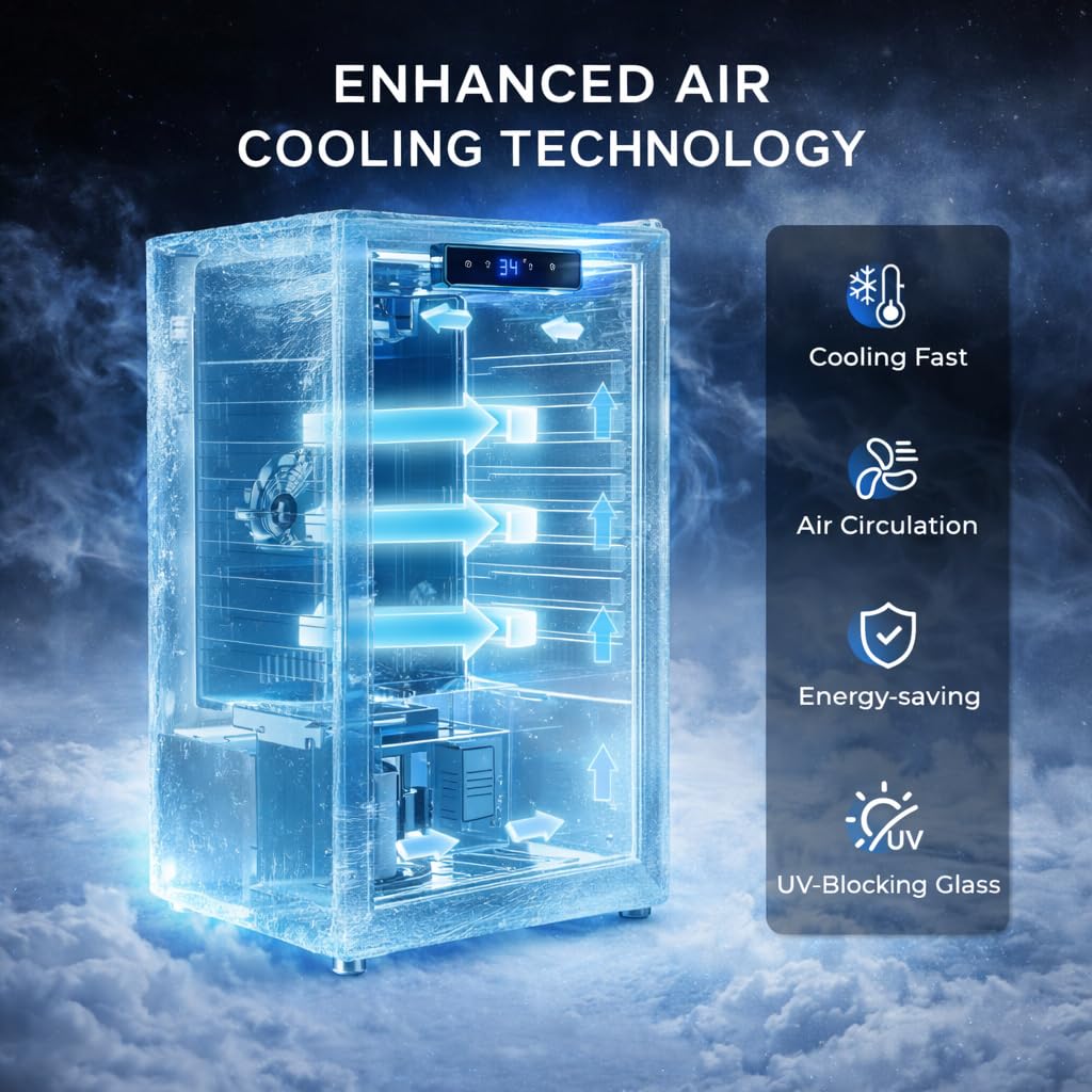 Beverage Refrigerator, 2.47 Cu.Ft Mini Fridge Beverage Cooler