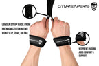 Gymreapers Lifting Wrist Straps for Weightlifting, Bodybuilding, Powerlifting, Strength Training, & Deadlifts - Padded Neoprene with 18" Cotton