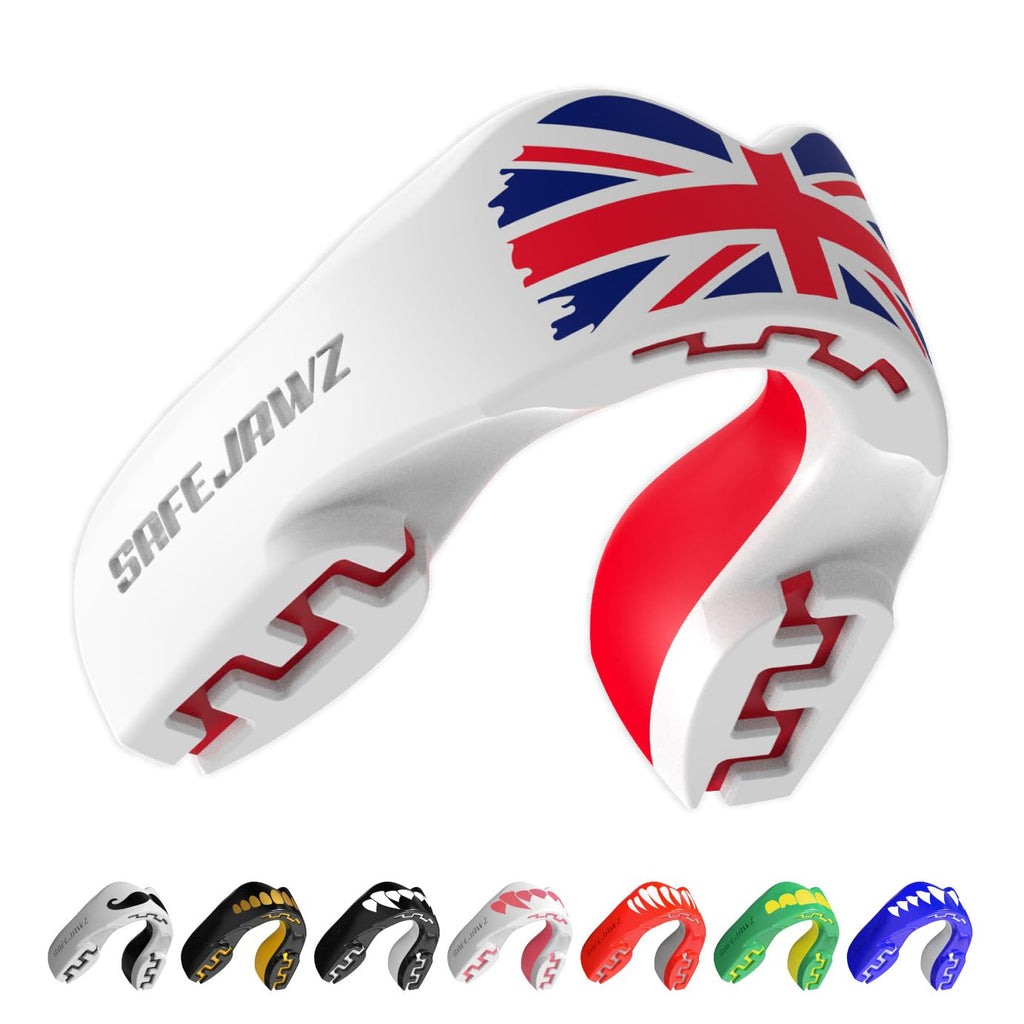SAFEJAWZ Mouth Guard, Adult & Junior Dual Layer Gum Shield with Case