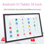 Android Tablet 10 Inch Tablet With Case Stylus Android 15 Tablets 8GB RAM 32GB ROM Support 1TB Expansion 6000mah Battery 10.1" IPS HD Touchscreen 2MP+8MP Dual Camera WIFI-6 Bluetooth5.0 Tablets