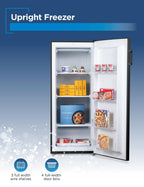 BLACK+DECKER 14 Cu. Ft. Convertible Freezer Refrigerator, Upright Freezer with Glass Shelves, ENERGY STAR rated, Frost Free, BUC1400XB, Black