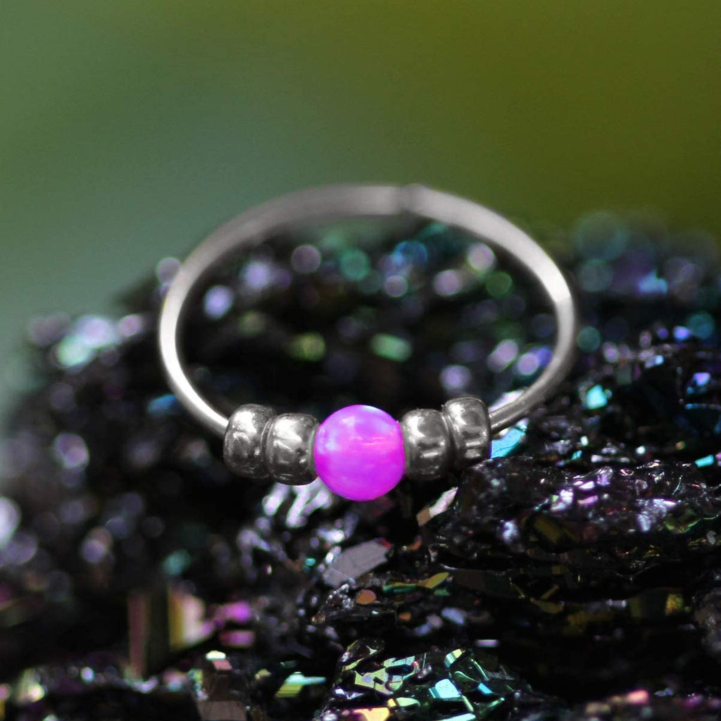 Ultra Thin Opal Nose Ring