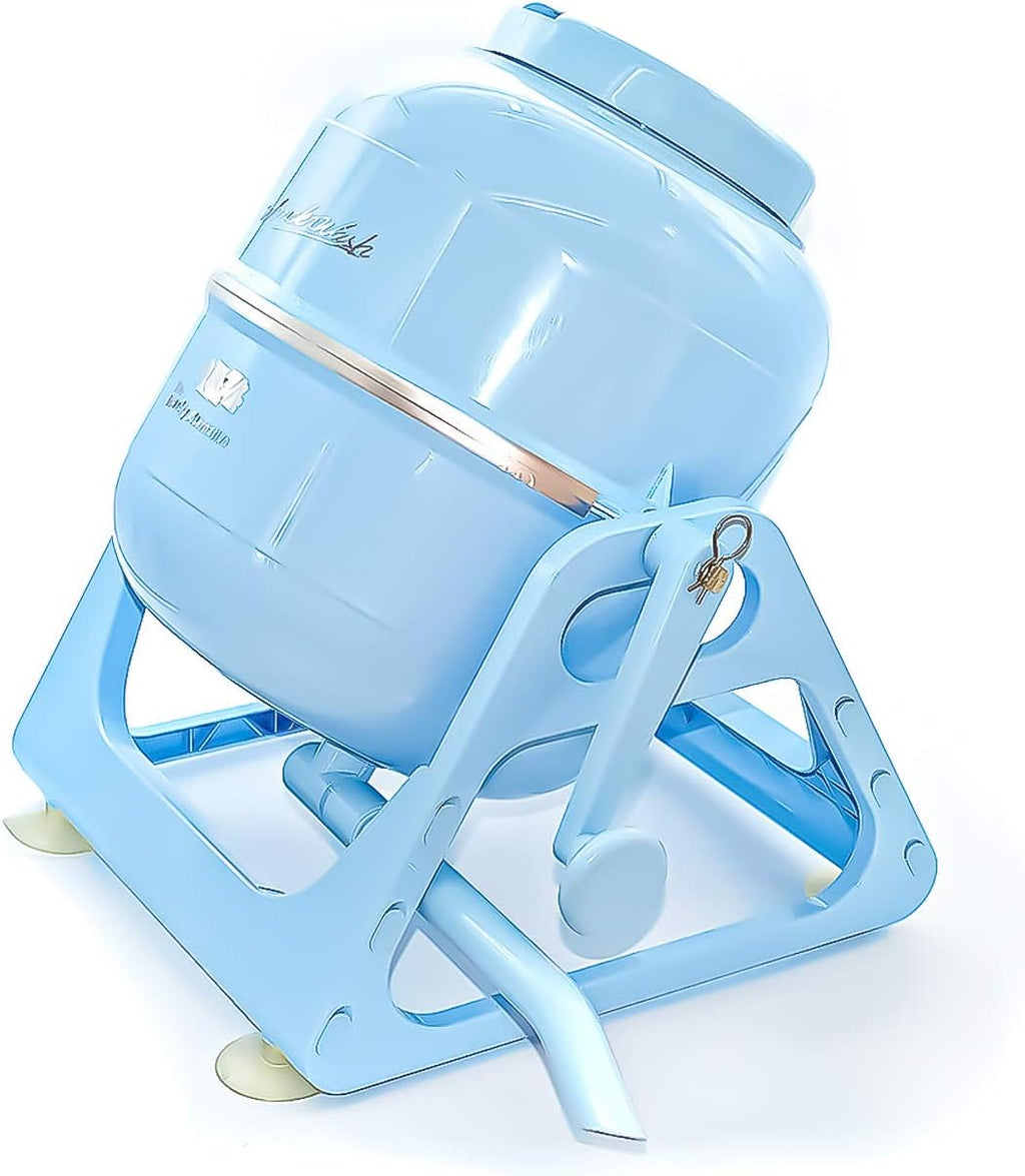 WonderWash Portable Washing Machine for Apartment & Tiny Spaces - Manual Hand Clothes Washer with Retro Design - Clean Laundry Anywhere with Our Countertop, Non-Electric, Small Washer - Blue