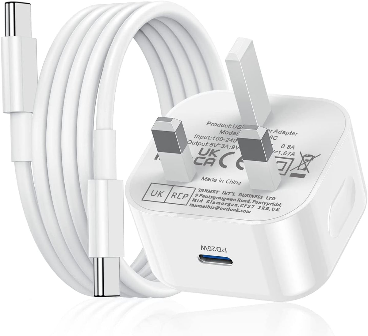 iPad Charger,New Apple iPad USB C Fast Charger Cable and Plug 25W Charge for i Pad Pro 12.9 11 13 inch 4th 5th 6th M4 2024 Generation/Air 10.9" 4-7 Gen M2 M3/Mini 6 A17 Pro/Pad 10th A16 11th 2025-2022