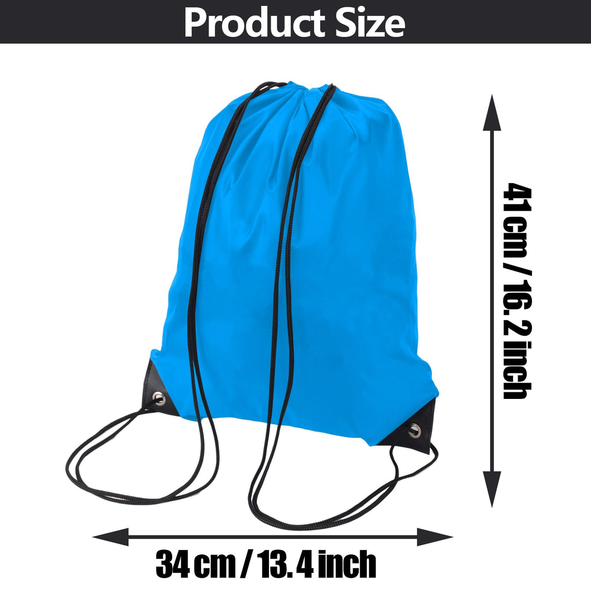Drawstring Bags for Kids Adults - Swim Gym Sports School Travel Bag