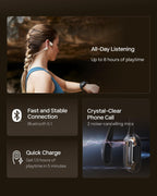SHOKZ OpenRun Pro - Open-Ear Bluetooth Bone Conduction Sport Headphones - Sweat Resistant Wireless Earphones for Workouts and Running with Premium Deep Base - Built-in Mic, with Hair Band
