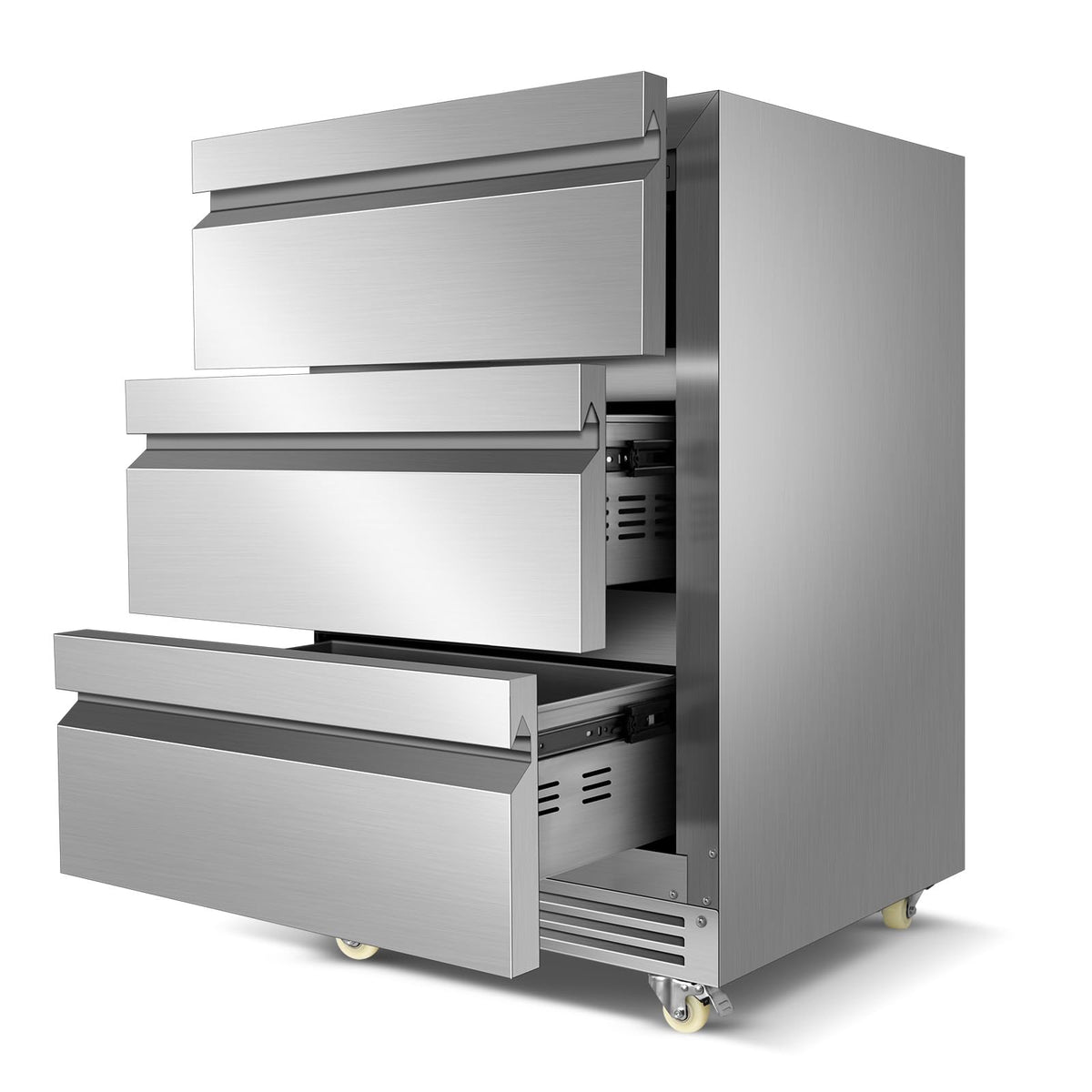 24" Dual Zone Wine and Beverage Refrigerator, Under Counter with Glass Door