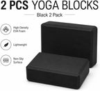 EXERZ Yoga Blocks 2pcs Gym Bricks -Comfortable Fitness Yoga Bricks, Anti-Slip, Lightweight and Travel Friendly Pilates Practice