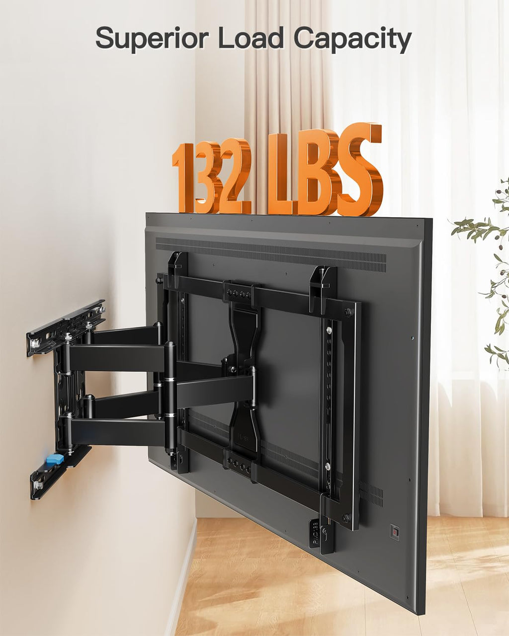 ELIVED Full Motion TV Wall Mount for 26-60" TVs, Max VESA 400x400, 77 lbs.