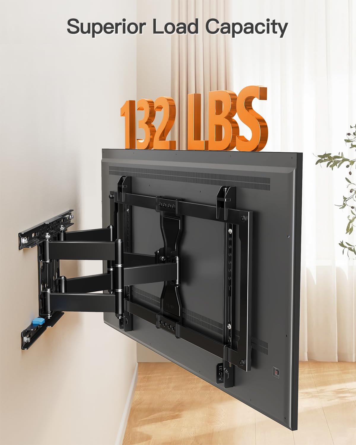 ELIVED Full Motion TV Wall Mount for 26-60" TVs, Max VESA 400x400, 77 lbs.