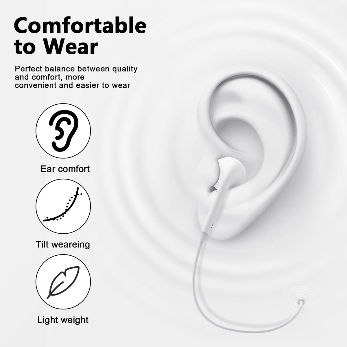 Apple MFi Certified iPhone Headphones Wired with Lightning Connector 2 Pack