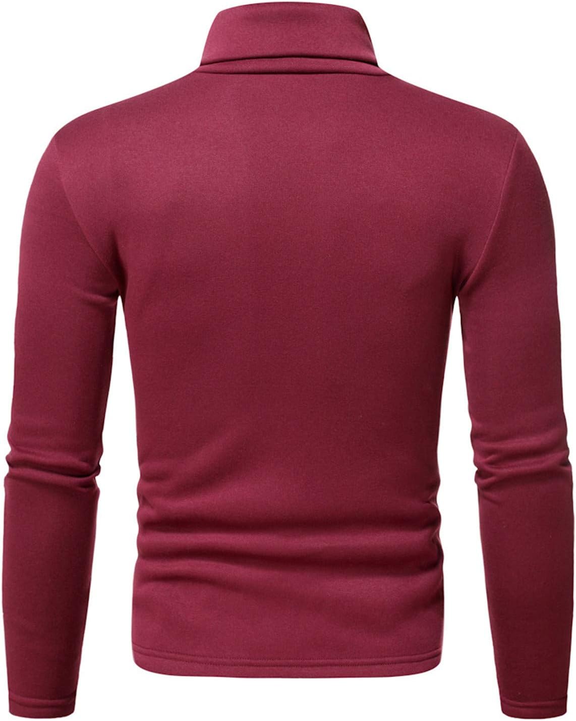 Men's Thermal Turtle Neck Top Long Sleeve Turtleneck Shirts Basic Undershirt Baselayer Pullover for Winter