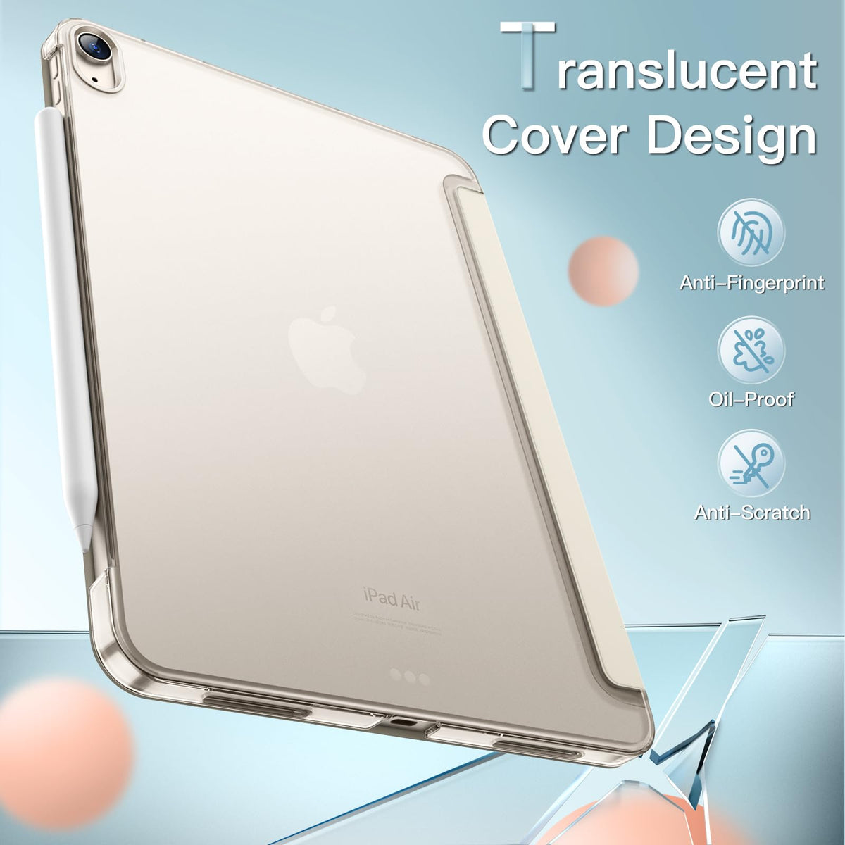 JETech Case for iPad Air 11" M4/M3/M2 & iPad Air 5/4 10.9", Black