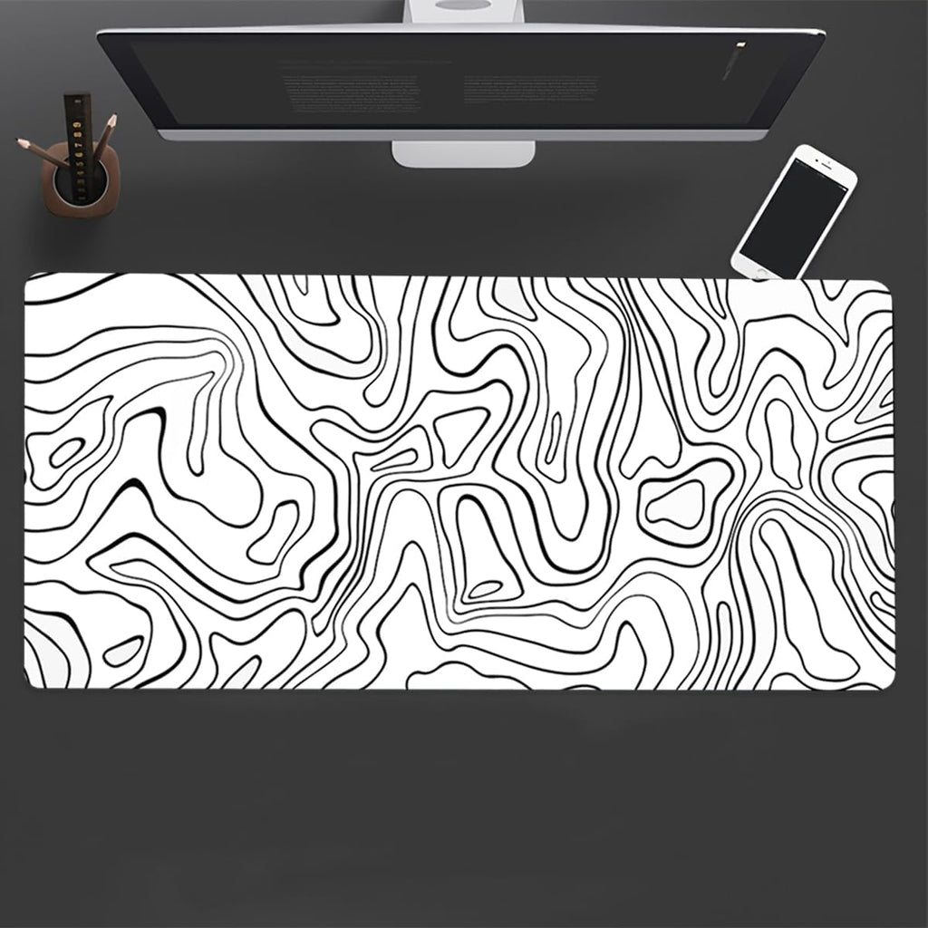 Rcege Large Gaming Mouse Pad Extended Desk Mat with Non Slip Stitched Edge