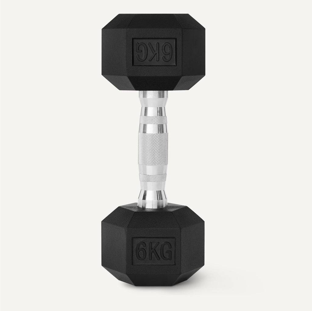 Amazon Basics Rubber Encased Hex Dumbbell Weights Set