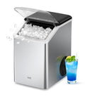 WIE Nugget Ice Maker Countertop, Sonic-Style Chewable Nugget Ice, 40lbs/Day, Fast Ice Making, Quiet Operation, Self-Cleaning Ice Maker Machine, Compact Ice Machine for Home Kitchen Party