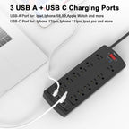Yintar 6Ft Surge Protector Power Strip with 8 Outlets and 4 USB Ports