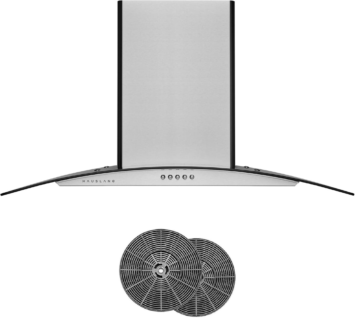 Hauslane Wall Mount Range Hood 30 Inch Convertible 350-750 CFM Low Noise