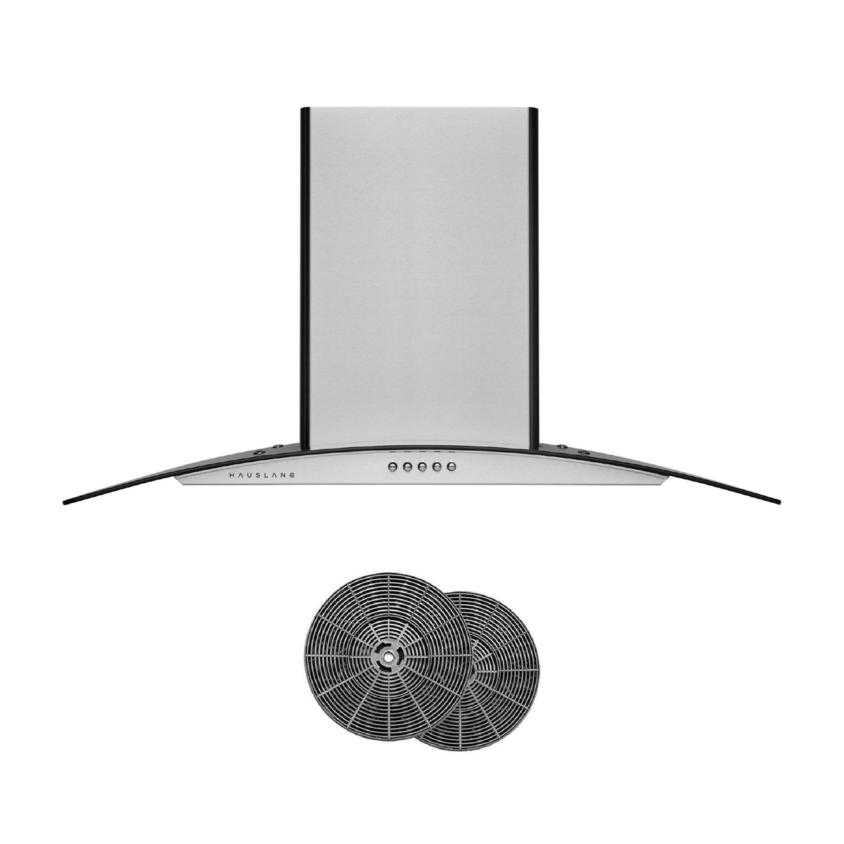 Hauslane Wall Mount Range Hood 30 Inch Convertible 350-750 CFM Low Noise