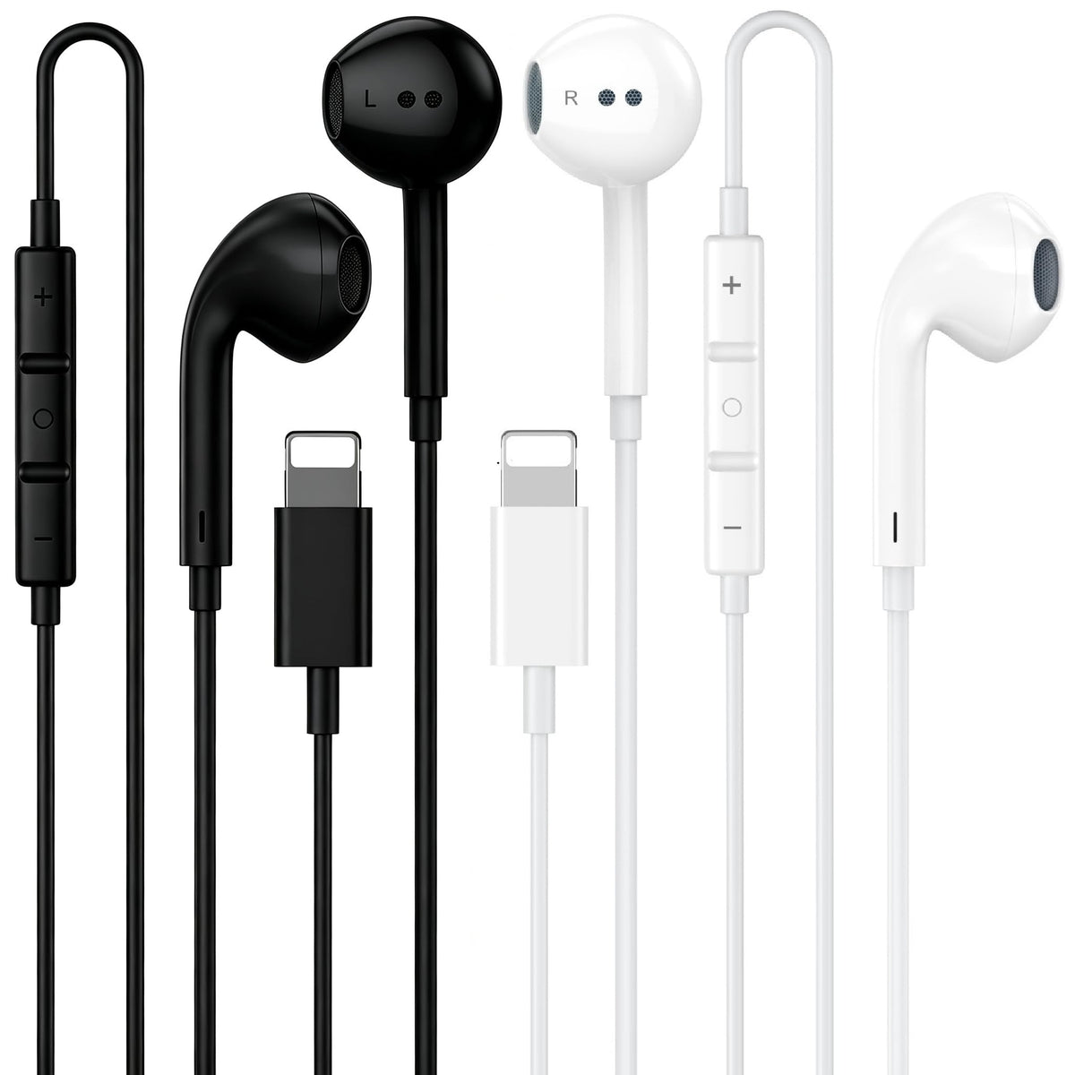 2 Pack [Apple MFi Certified] Wired Headphones for iPhone 14 13 12 Pro Max