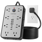 6 FT Surge Protector Power Strip with 6 USB, 16 Outlets, 2400J
