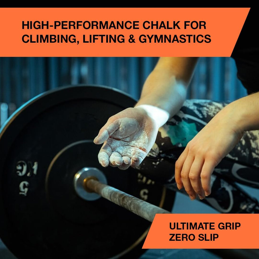 Firstaid4sport Professional 2oz White Chalk Block for Enhanced Grip - Moisture-Absorbing Magnesium Carbonate for Climbing, Weightlifting & Gymnastics - Reduces Hand Friction & Improves Performance
