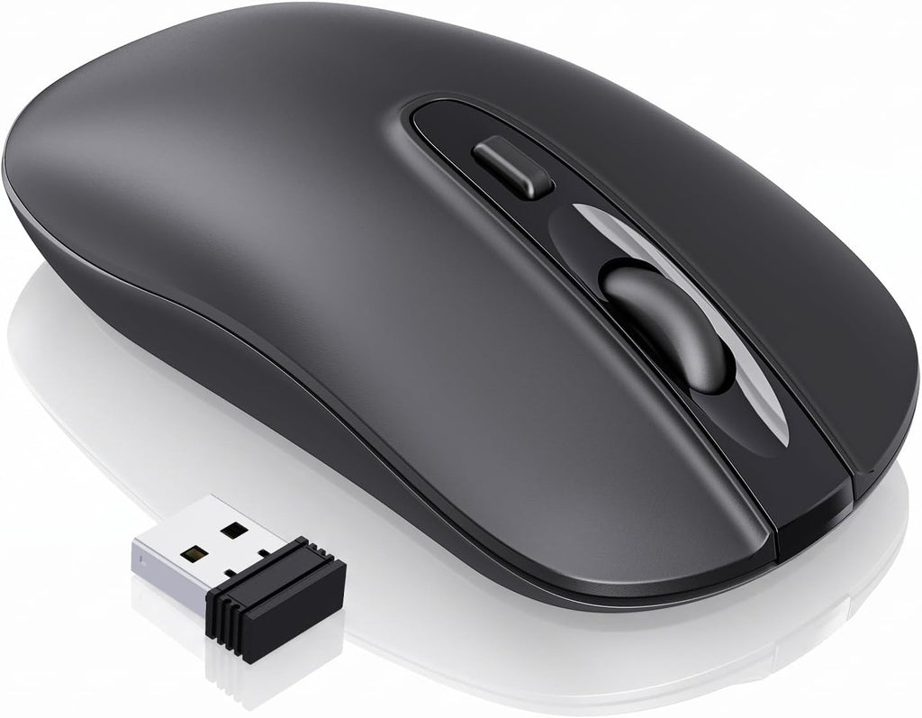 cimetech Wireless Mouse for Laptop, Portable Slim Silent Design for Left & Right Hand Users, Storable Nano Receiver, 800-1600 DPI, 2.4G Compact Computer Mice for MacBook, PC, Windows, Chromebook