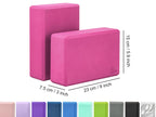 EXERZ Yoga Blocks 2pcs Gym Bricks -Comfortable Fitness Yoga Bricks, Anti-Slip, Lightweight and Travel Friendly Pilates Practice