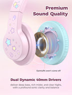 iClever HS19 Kids Headphones with Cord, Toddler Headphones for Boys Girls