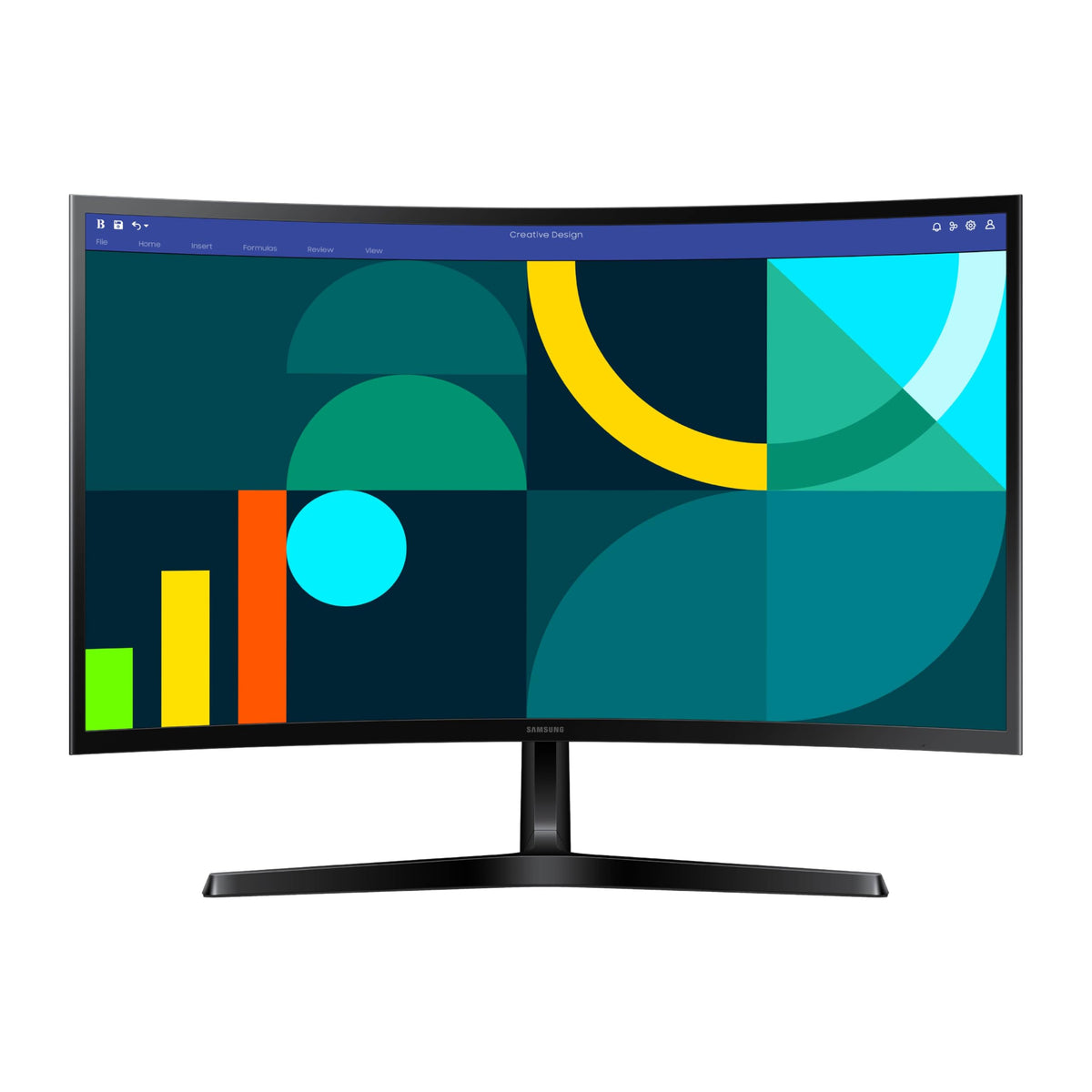 Samsung 24" Essential S3 (S36GD) Series FHD 1800R Curved Computer Monitor