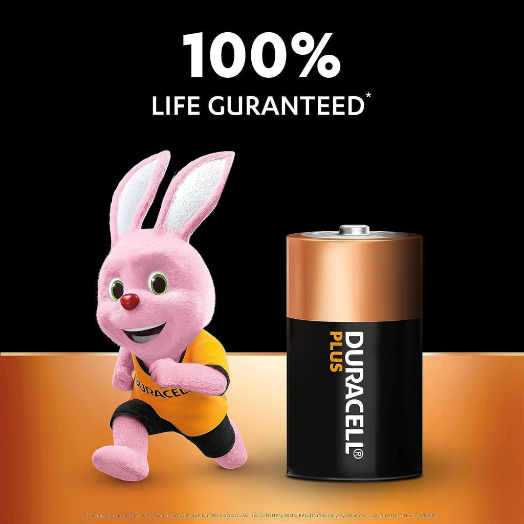 DURACELL Plus 9V Alkaline Batteries (2 Pack) 6LR61