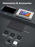 KYY Portable Monitor 15.6" 1080P Computer Monitor Screen Extender w/Cover