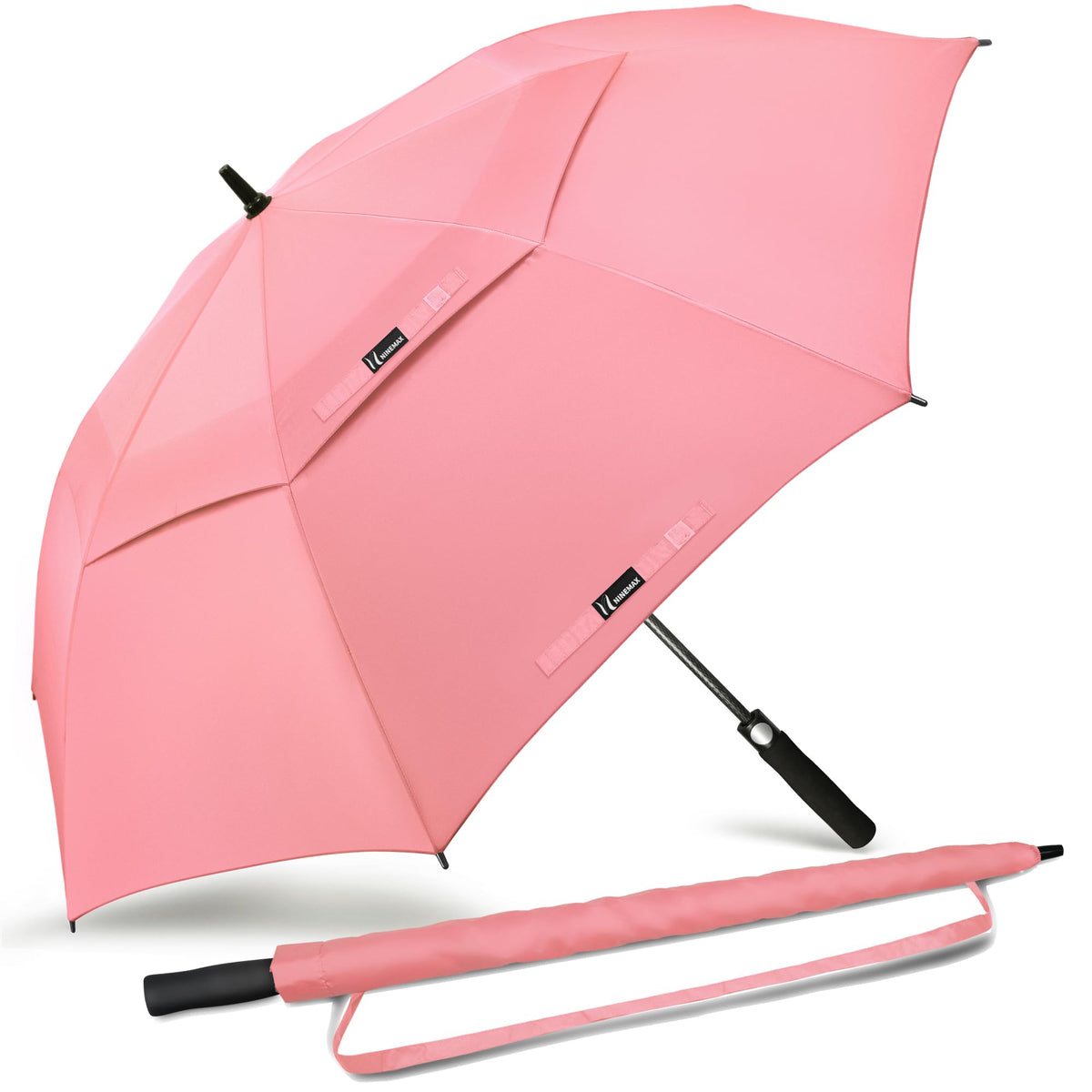 NINEMAX Large Golf Umbrella Windproof Strong 54/62/68 Inch,Extra Big Golf Umbrellas Automatic Open Double Canopy for Gents Women