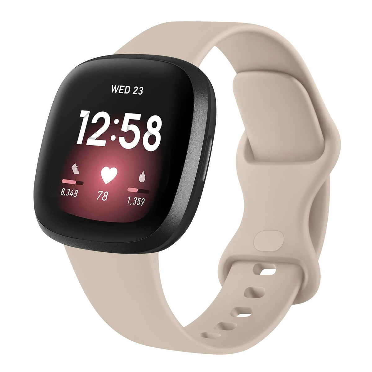 AK Straps for Fitbit Sense 2/Fitbit Sense/Fitbit Versa 4/Fitbit Versa 3 Straps for Women Men,Silicone Sport Classic Soft Replacement Straps Compatible with Fitbit Versa 3/Versa 4/Sense/Sense 2