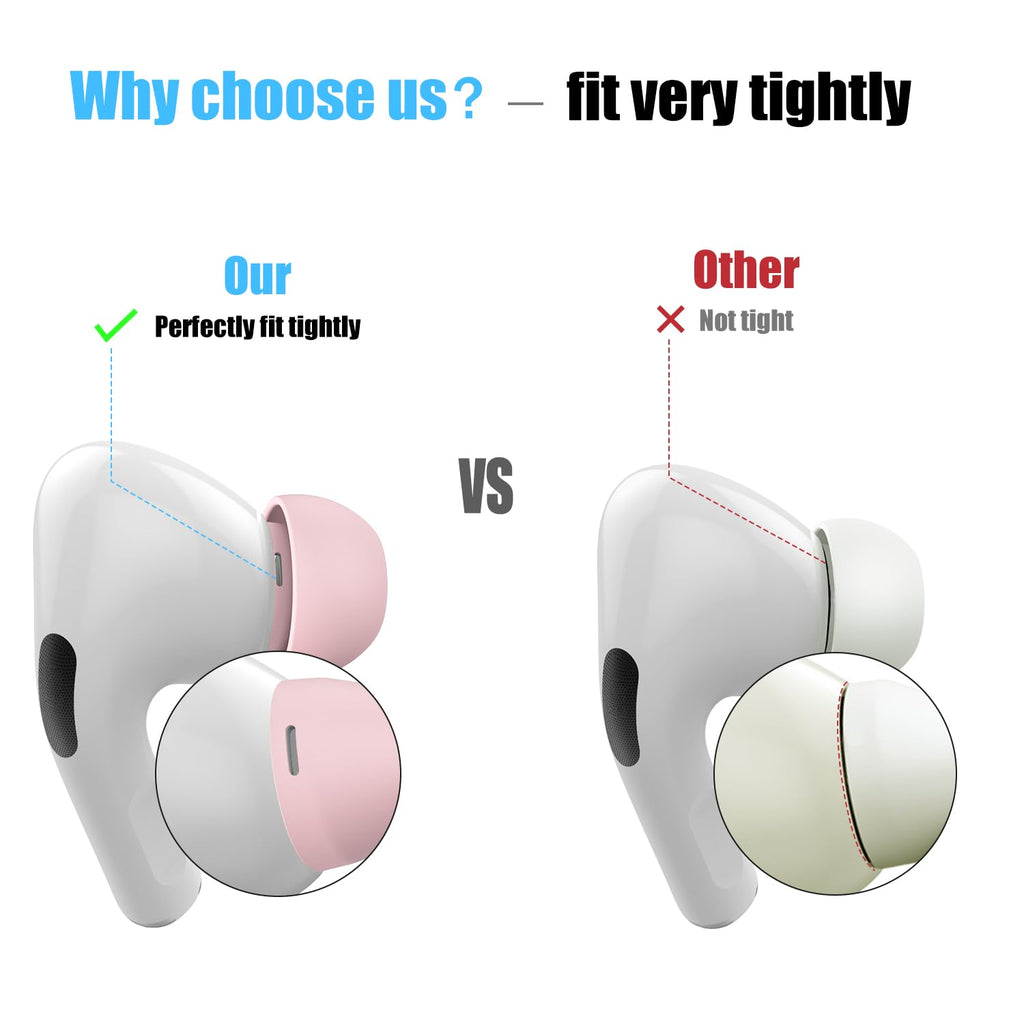 3 Pairs Replacement Ear Tips for AirPods Pro 2nd & 1st(Small, Black)