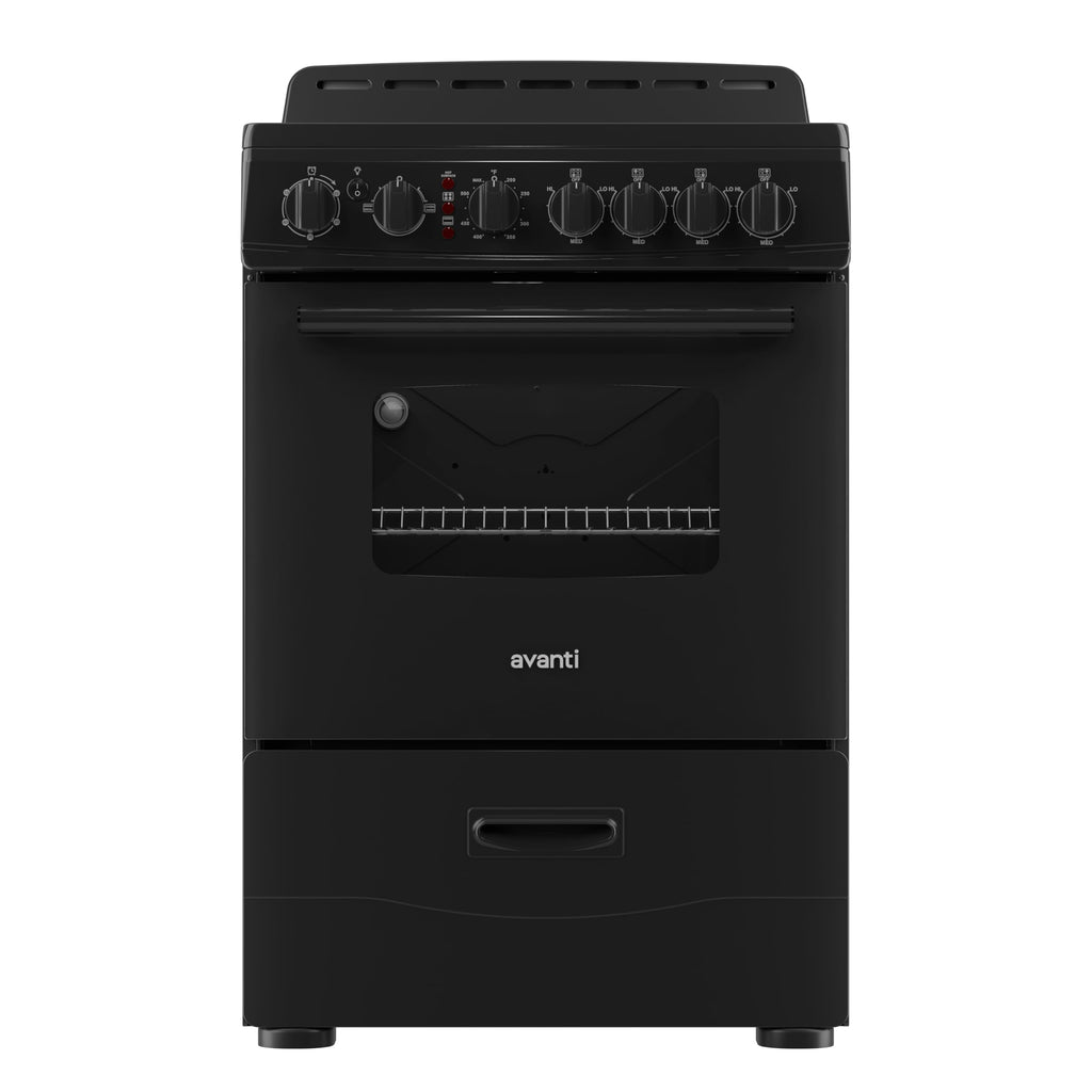 Avanti 20-Inch Freestanding Electric Range with Ceramic Glass Cooktop, in Black (CERU200P1B)