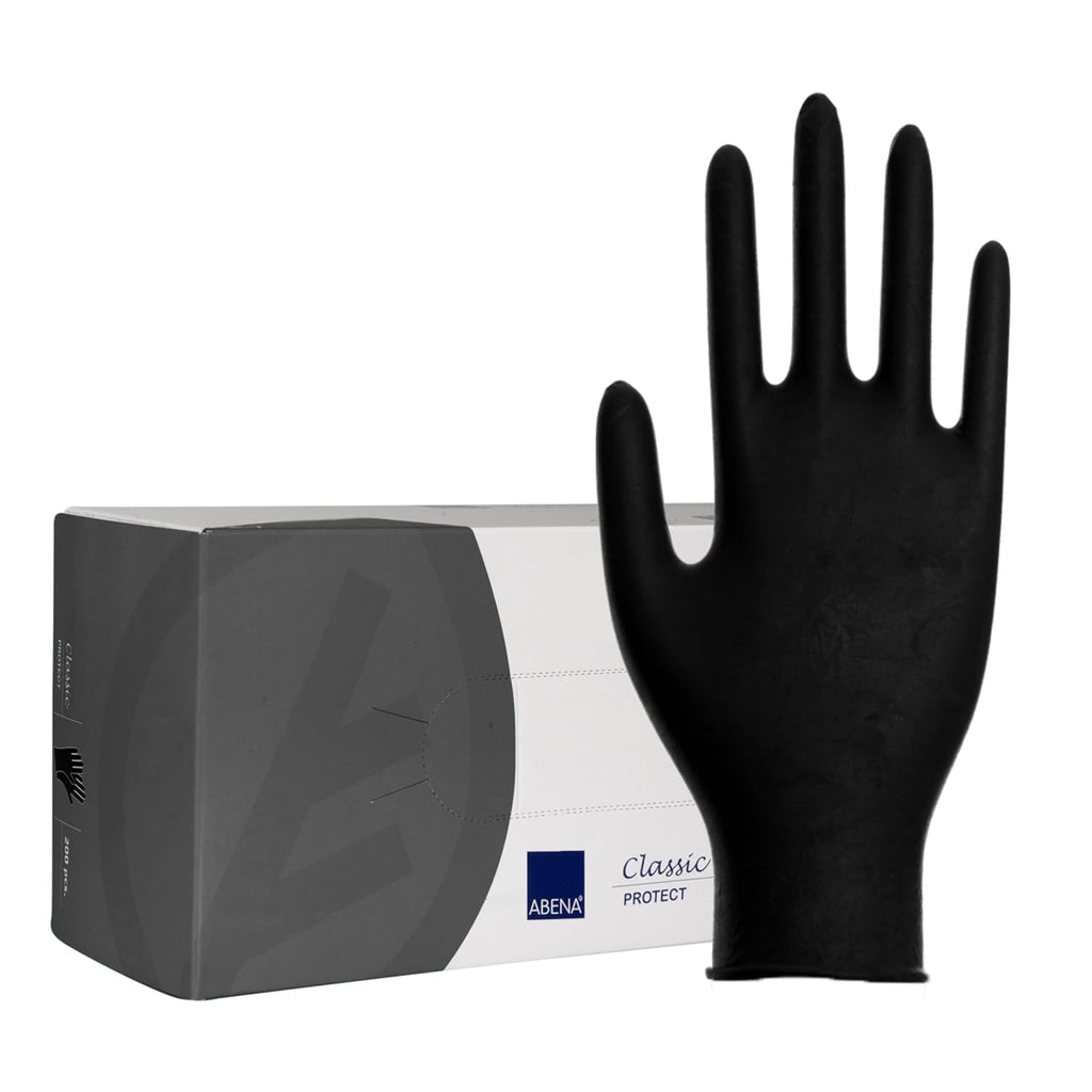 ABENA Pink Disposable Nitrile Gloves, Medium, Pack of 100