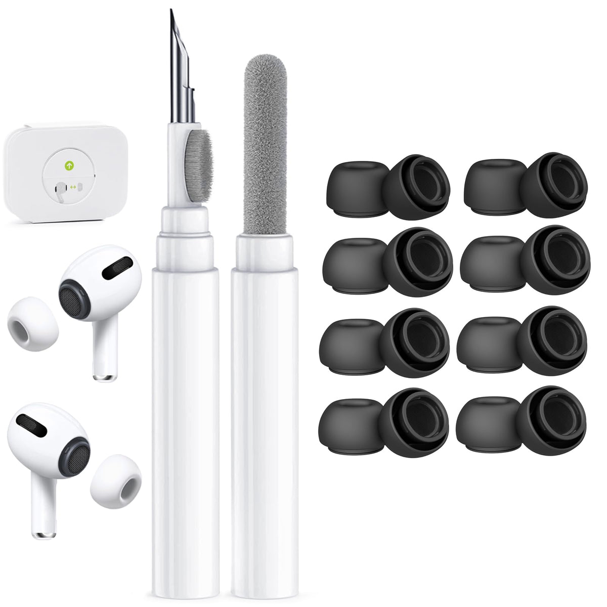 5 Pairs Replacement Ear Tips for AirPods Pro 3 (White)