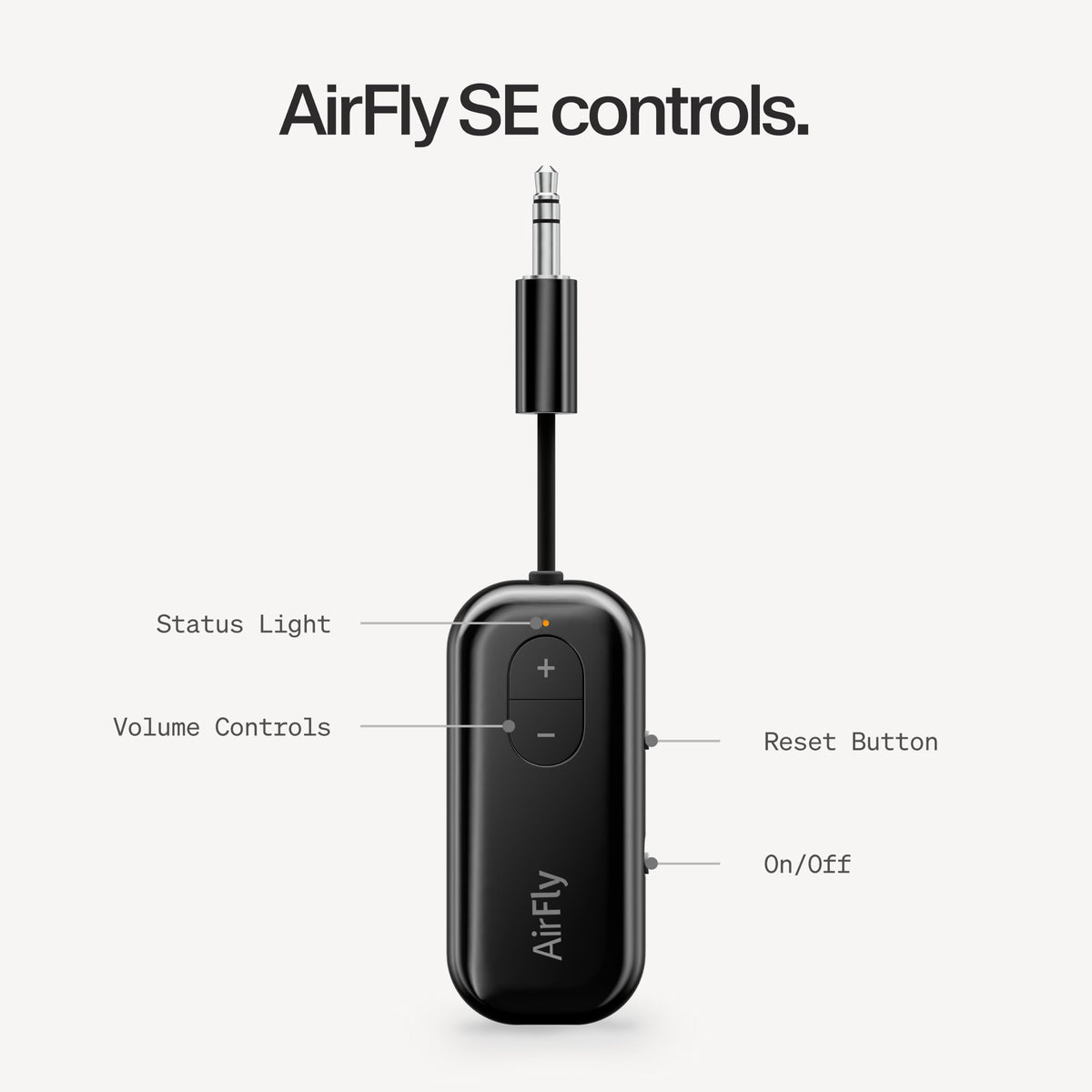 Twelve South AirFly SE, Bluetooth Wireless Audio Transmitter Adapter, White