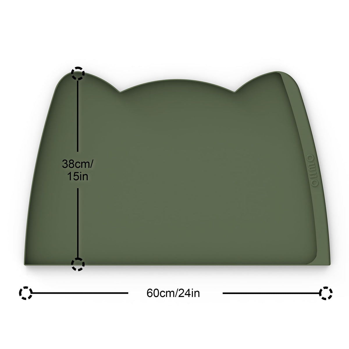 OHMO Silicone Cat Food Mat for Food&Water Bowls, 46x25cm, Honey