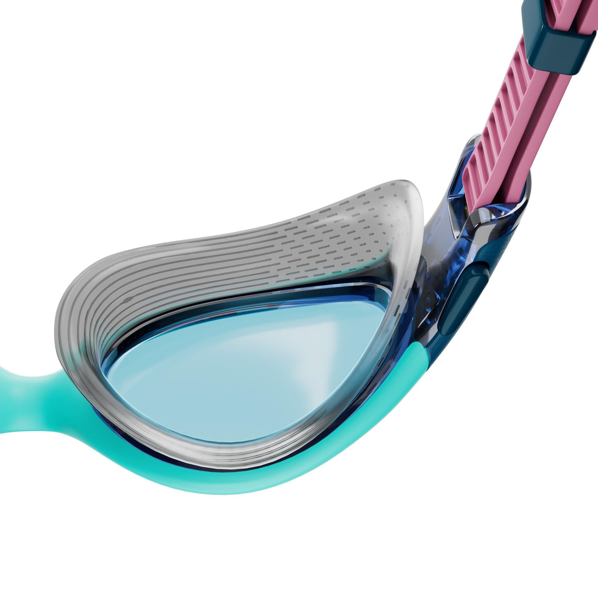 Speedo Damen Biofuse 2.0 Schwimmbrille | Weibliches Design | Patentierter Verstellmechanismus | Anti-Beschlag | Anti-Leck | Comfort Fit Schwimmbrille (1 Stück)