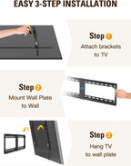 Mounting Dream Tilting TV Wall Mount for Most 37-90 Inch TVs up to 132lbs