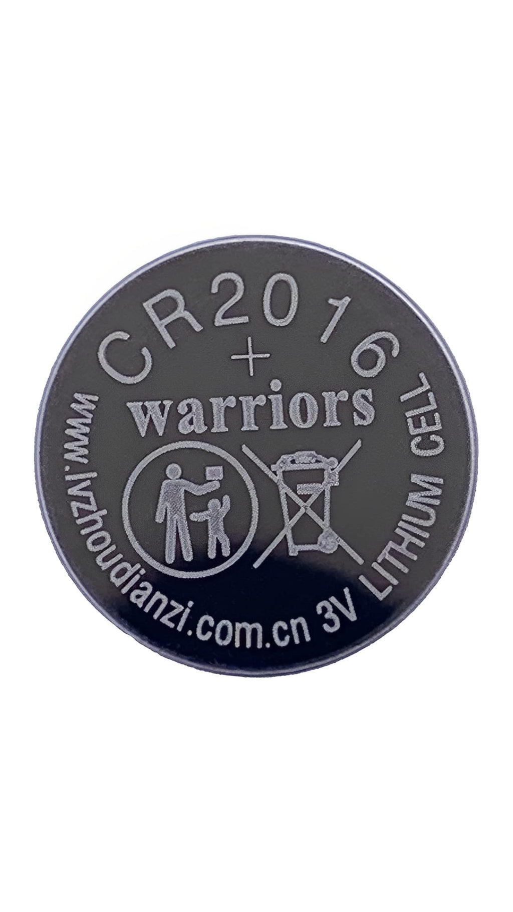 Warriors 5X CR2016 Batteries, 3V Lithium Coin Batteries