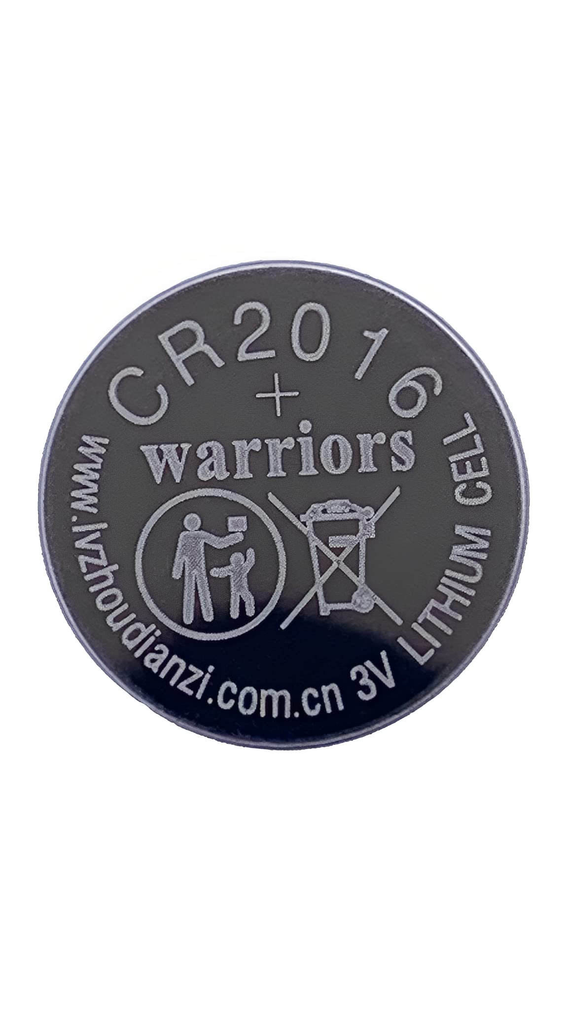Warriors 5X CR2016 Batteries, 3V Lithium Coin Batteries