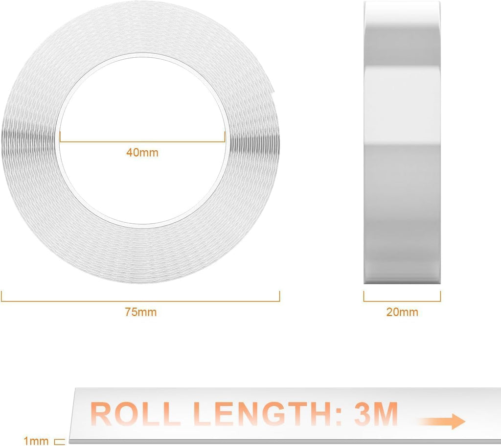 GRIFEMA GA4001-1 Double Sided Tape 3m x 2cm for Carpet & Wall
