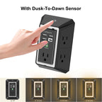 Surge Protector, QINLIANF 5 Outlet Extender with 4 USB Ports(2USB-C)