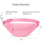 MAXTOP Large Bumbag Waist Fanny Pack Running Belt for Men Women Unisex Bum Bag with Headphone Jack and 4-Zipper Pockets Adjustable Belt for Travel Running Jogging Workout Hiking Gifts All Black